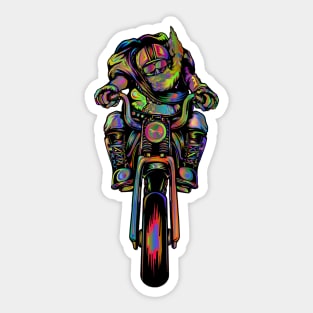 Santa Claus Moto Sticker